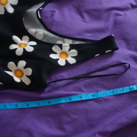One Clothing Black with Sunflowers Made in Mexico Size S Dress - Picture 11 of 12